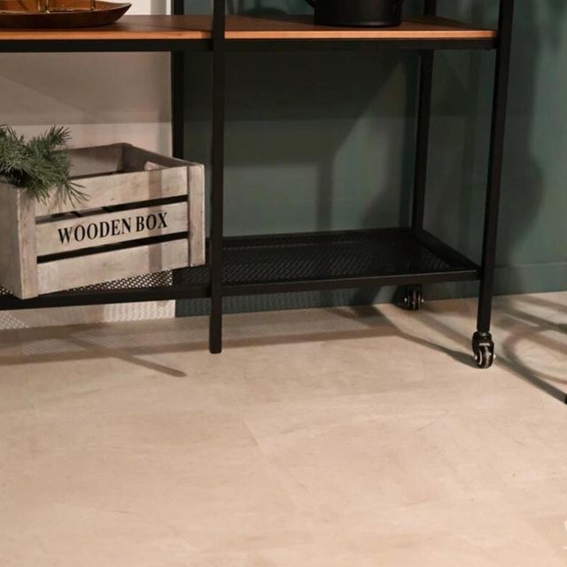 Виниловый пол SPC клеевой Vinilam Ceramo Бетон Белый 71615