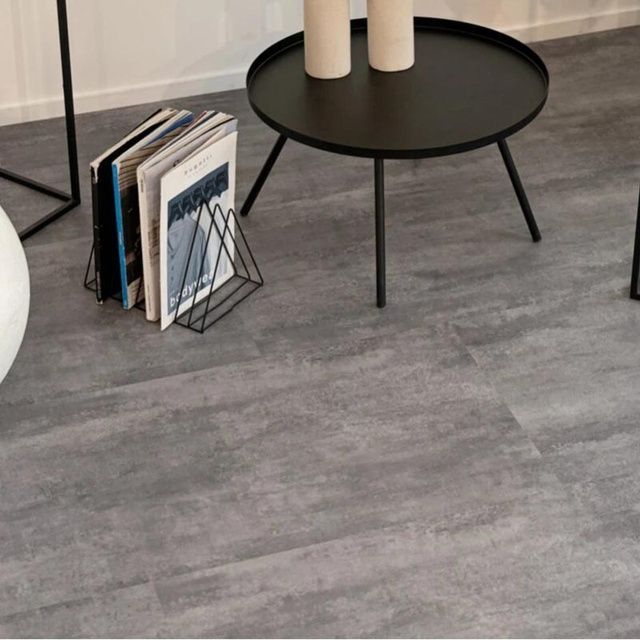Виниловый пол SPC клеевой Vinilam Ceramo Цемент Серый 71616