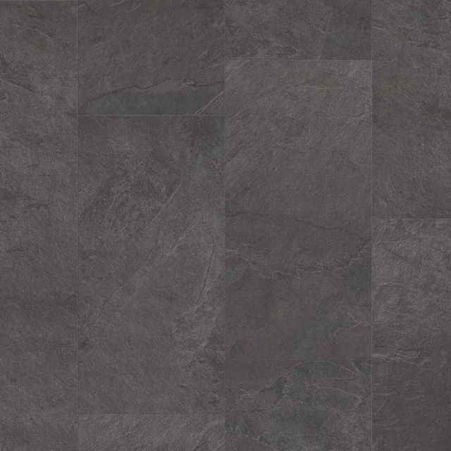 Виниловый пол замковой Quick-Step Alpha Vinyl Oro Tiles Сланец черный AVSTU40035