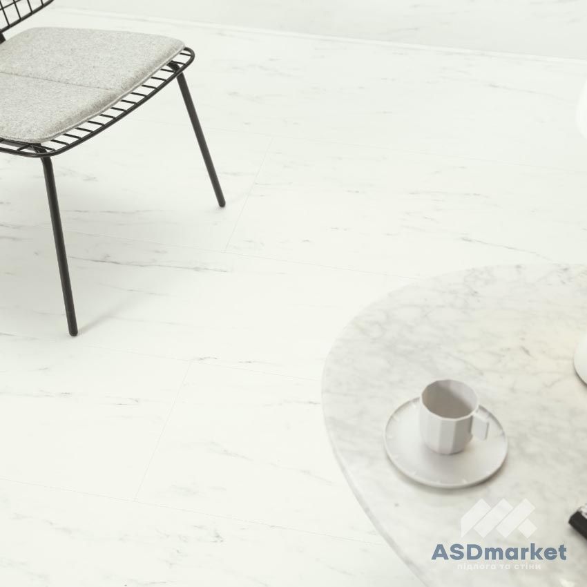 Виниловый пол замковой Quick-Step Alpha Vinyl Oro Tiles Белый каррарский мрамор AVSTU40136