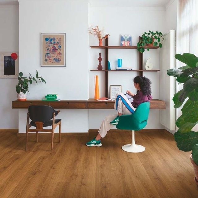 Виниловый пол замковой Quick-Step Bloom Дуб ботанический карамельный AVMPU 40315