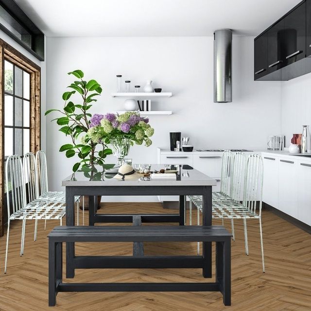 Виниловый SPC Ламинат Falquon The Floor Herringbone Jackson Oak P1006