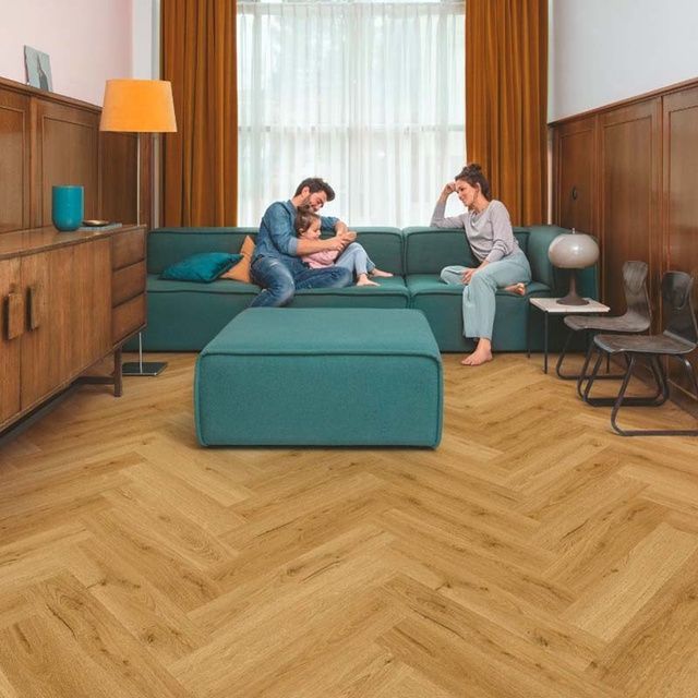 Виниловый пол замковой Quick-Step Ciro Herringbone Дуб ботанический копченый AVHBU 40363