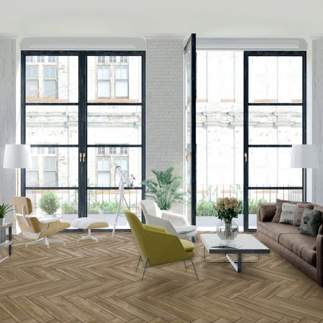 Виниловый SPC Ламинат Falquon The Floor Herringbone Calm Oak P6003