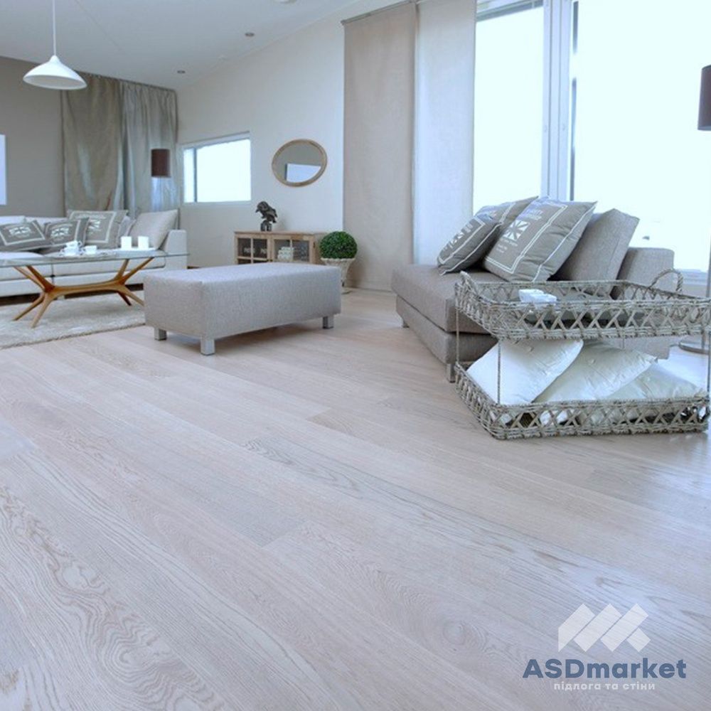 Паркетная доска 1-пол. Focus Floor Дуб Etesian White