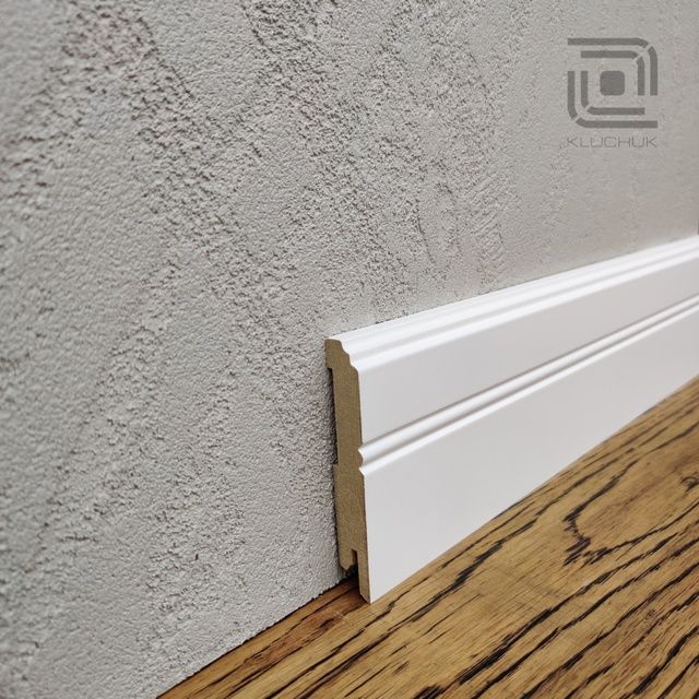 Плінтус Kluchuk МДФ LightForm Білий RAL 9003 MDF-LF03