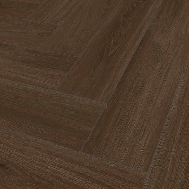 Виниловый SPC Ламинат Falquon The Floor Herringbone Marrone Oak P6005